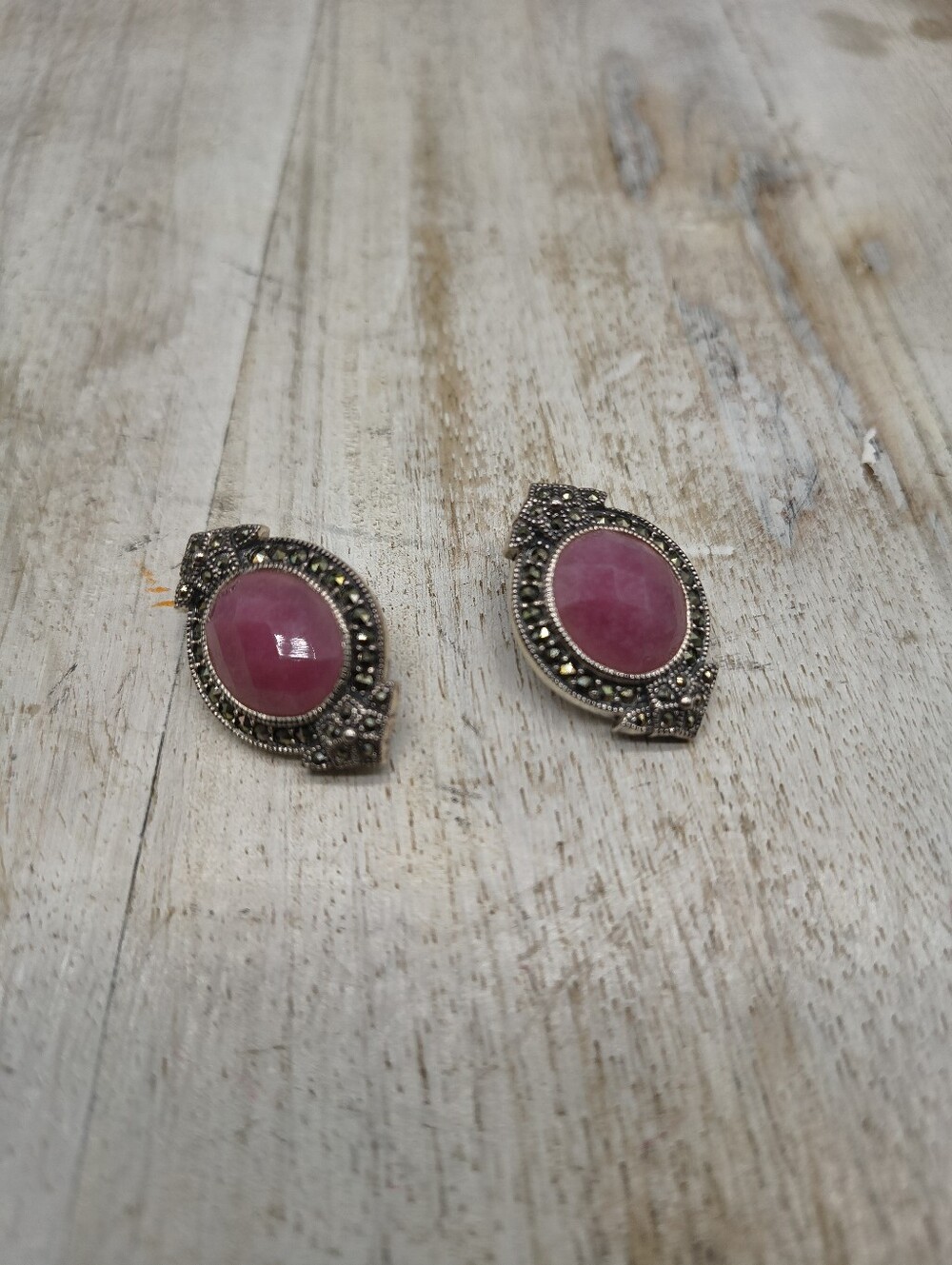 Judith Jack Sterling Silver Clip Earrings
